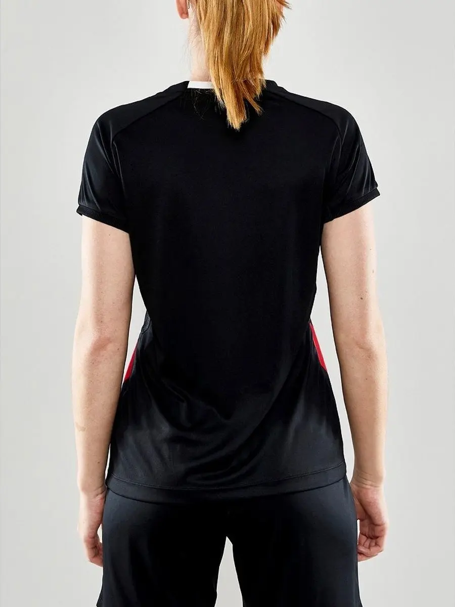 Craft Progress 2.0 Stripe Shirt Dames - XL - Zwart/Rood