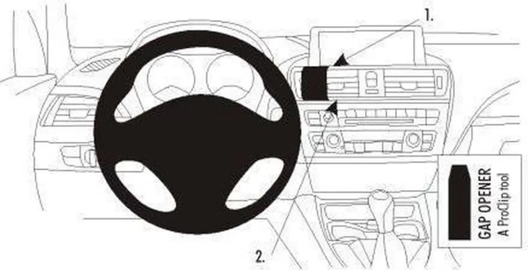 Brodit ProClip Center Mount BMW 1-Series 12 - Zwart