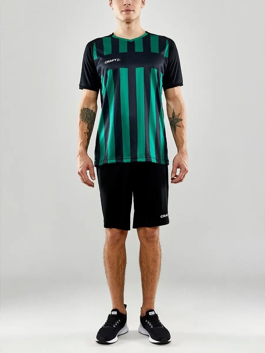Craft Progress 2.0 Stripe Shirt Heren - Zwart/Groen L