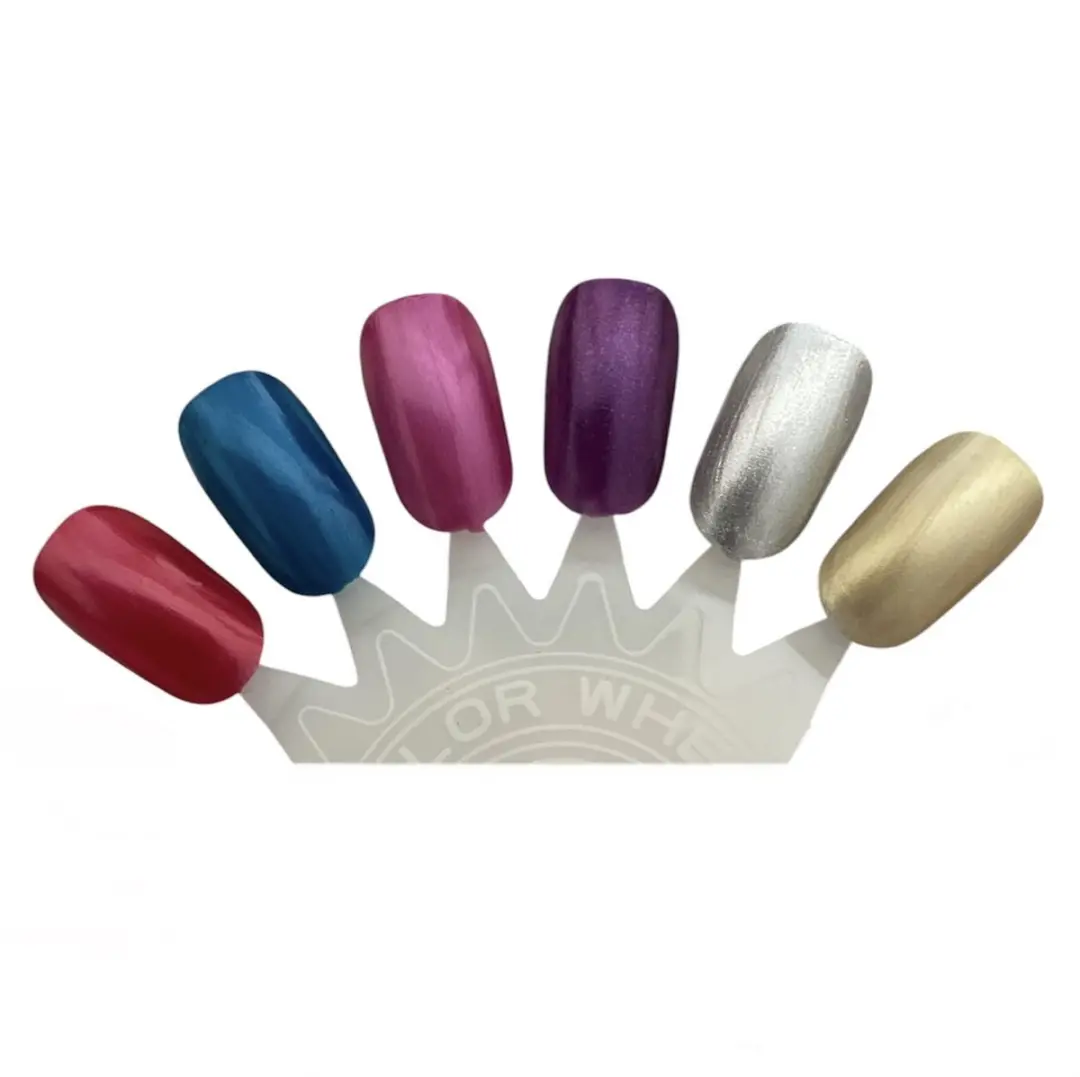 Leticia Well Set Metallic Nagellak 6x13ml - Rood/Blauw/Roze/Paars/Zilver/Goud