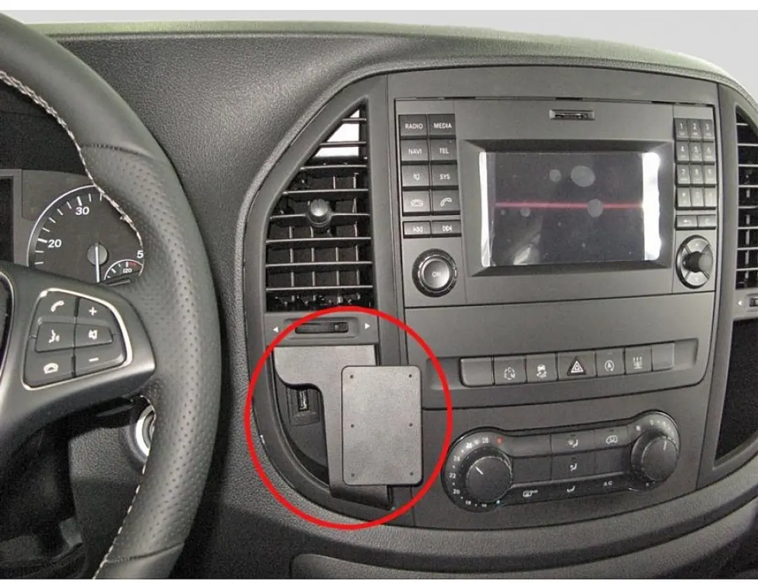 Brodit ProClip Center Mount Mercedes Vito 2015-2023 - Automatische transmissie - Zwart