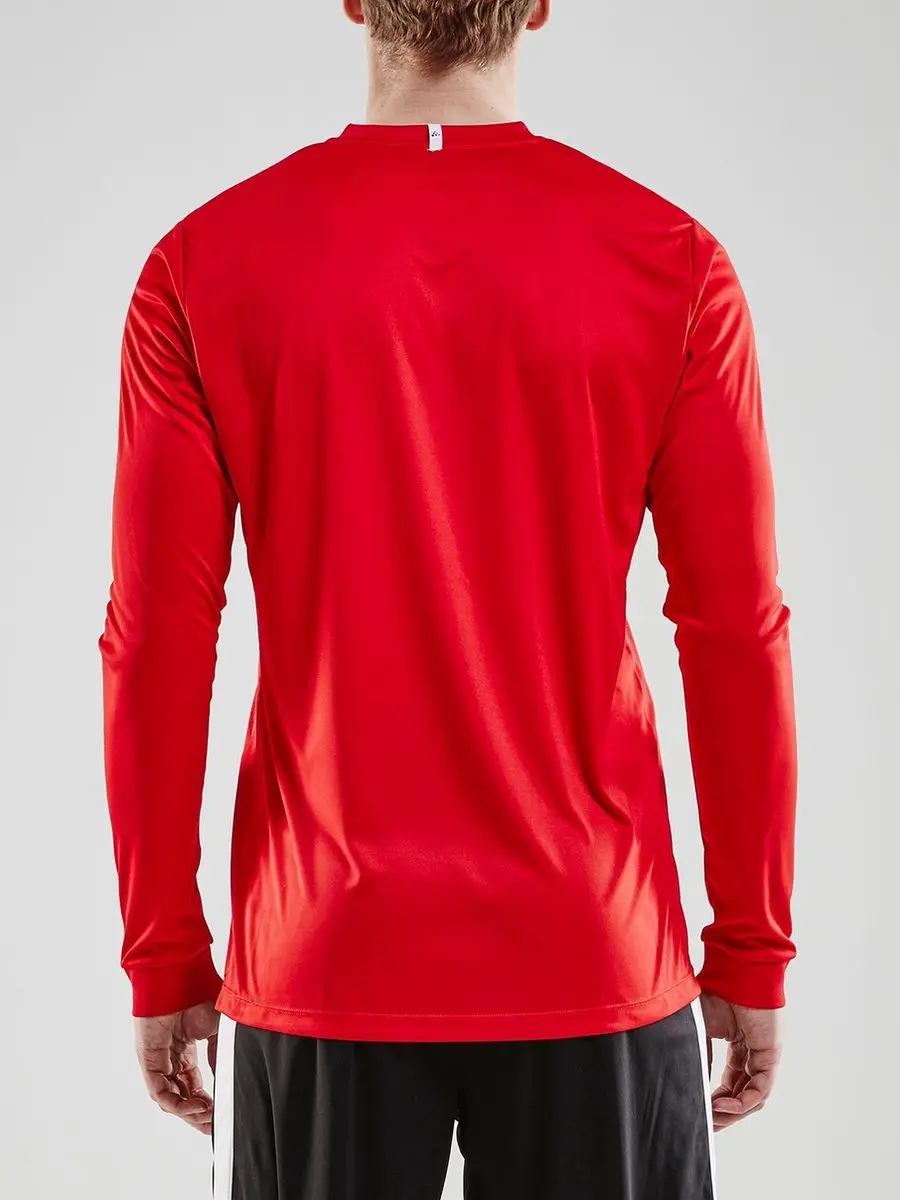 Craft Squad Jersey Solid LS Sportshirt Heren - S - Rood/Wit