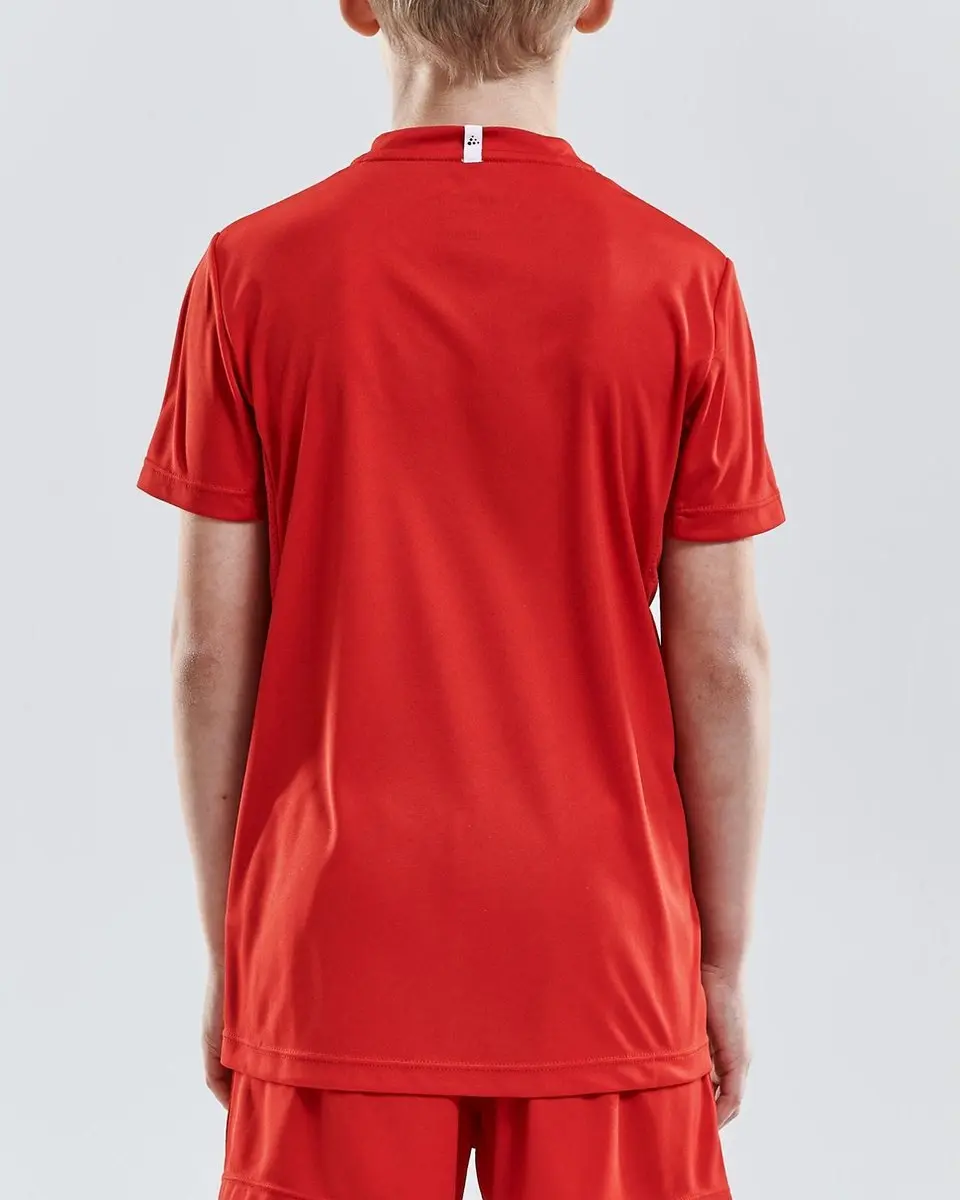 Craft Squad Solid Sportshirt Junior - Maat 158 - Rood/Wit