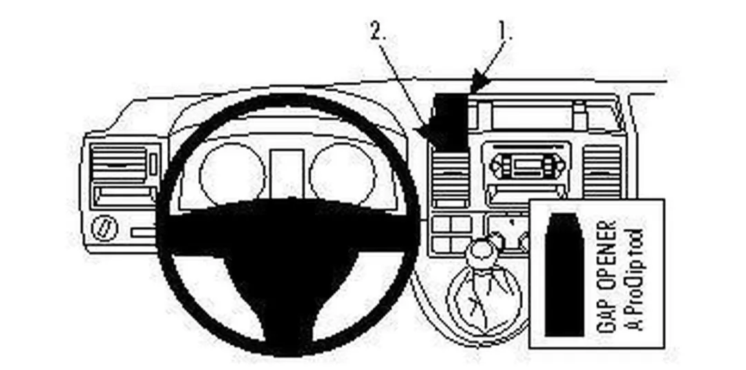Brodit ProClip 854432 Volkswagen T5/Caravelle 2010-2015 Center Mount - Zwart