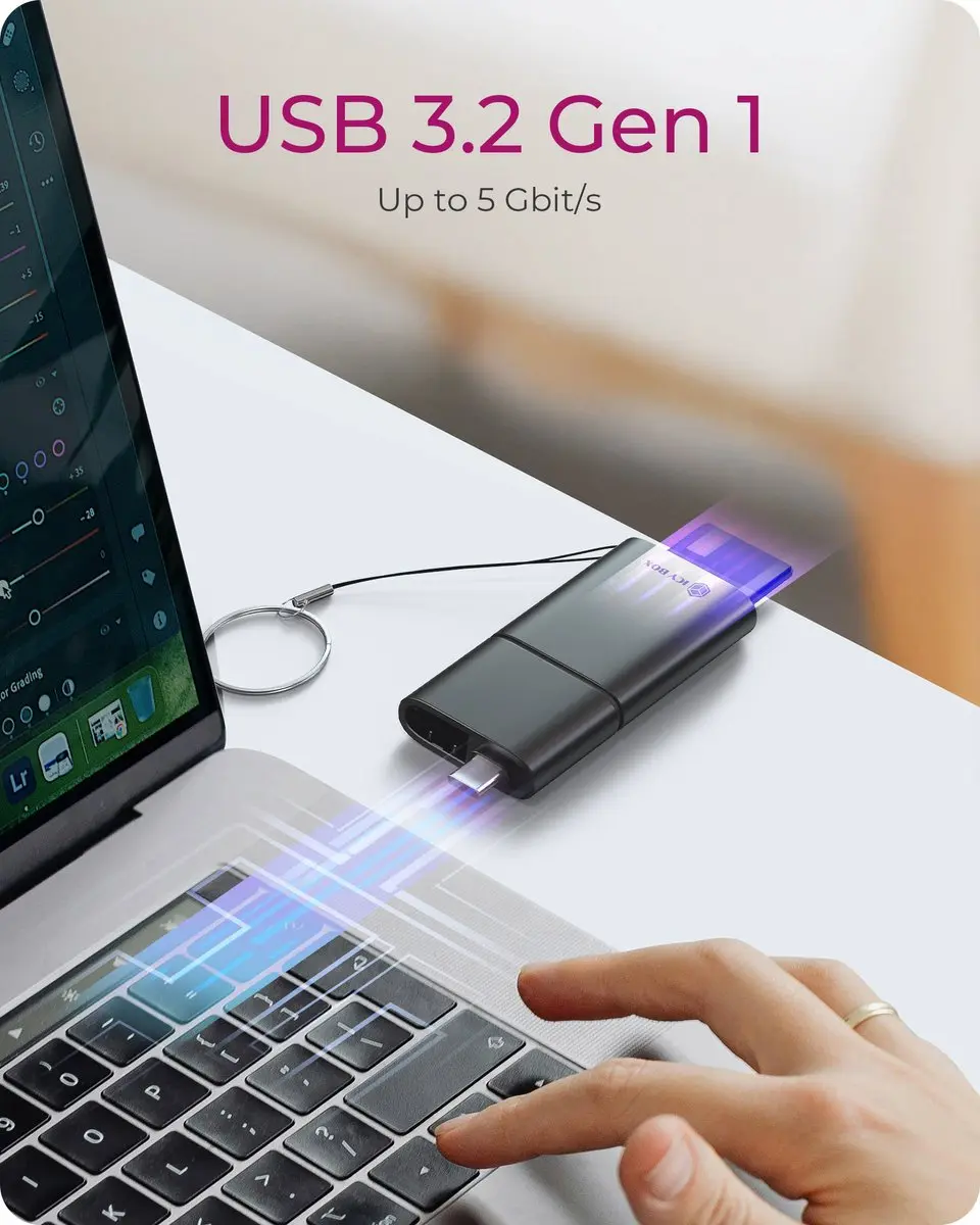 Icy Box IB-CR204-CU3 Externe Geheugenkaartlezer - USB 3.2 Gen 1 - Zwart