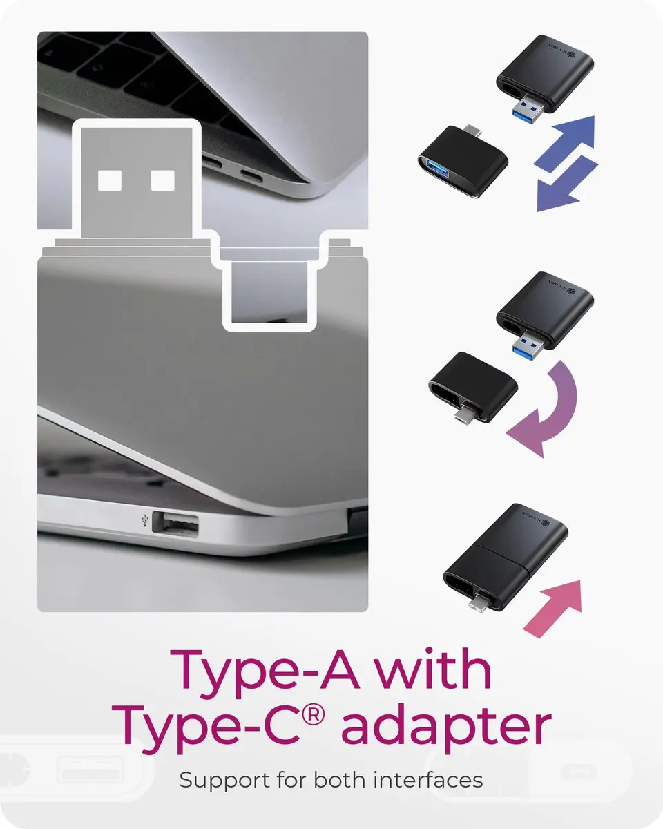 Icy Box IB-CR204-CU3 Externe Geheugenkaartlezer - USB 3.2 Gen 1 - Zwart