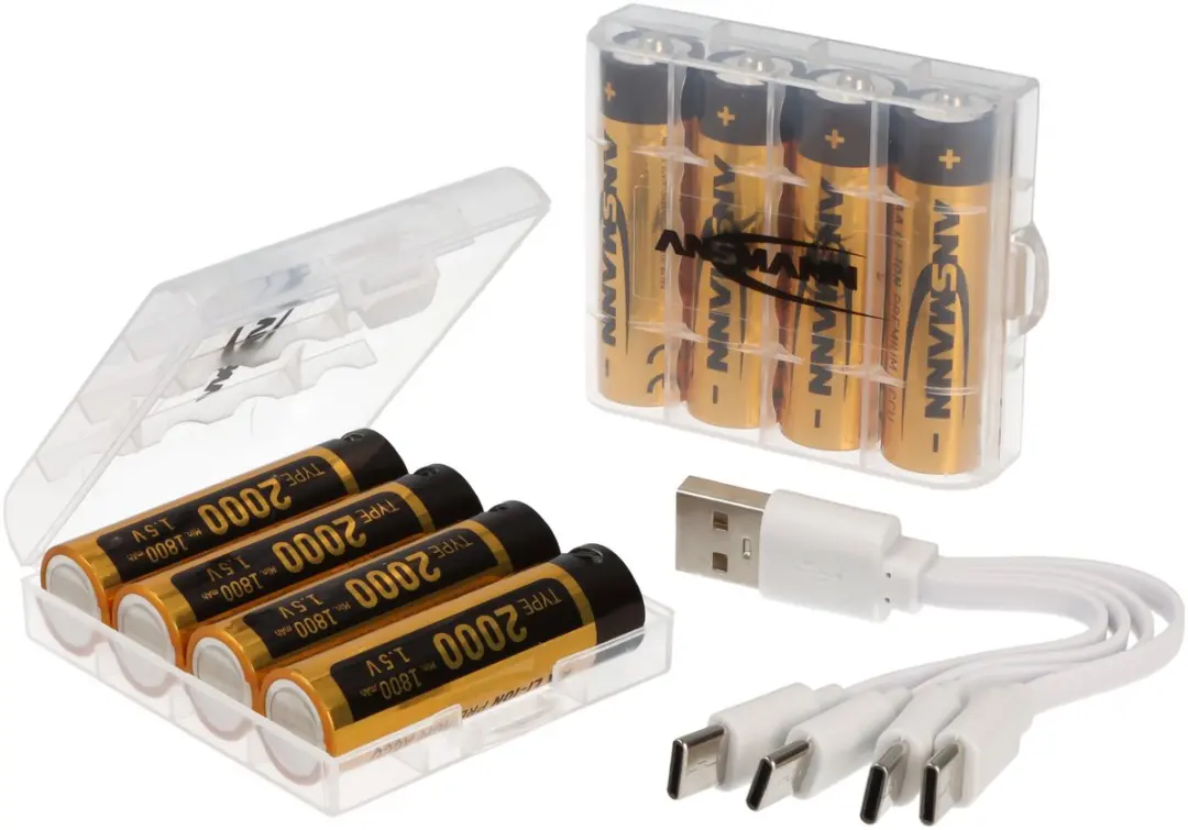 Ansmann 1312-0039 Oplaadbare AA Lithium Batterij 1800mAh - 8 Stuks
