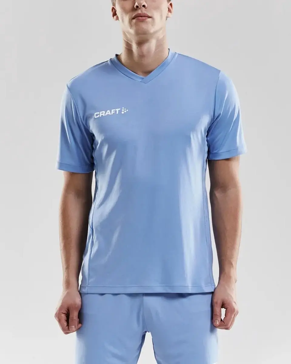 Craft Squad Solid Sportshirt Junior 158/164 - Unisex - Blauw/Wit