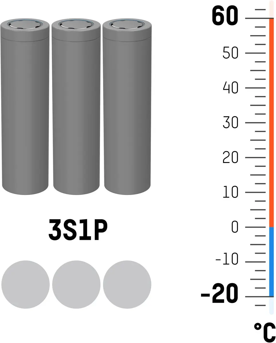 Ansmann 3S1P Accupack 10.8V 3350mAh - 18650 Li-ion