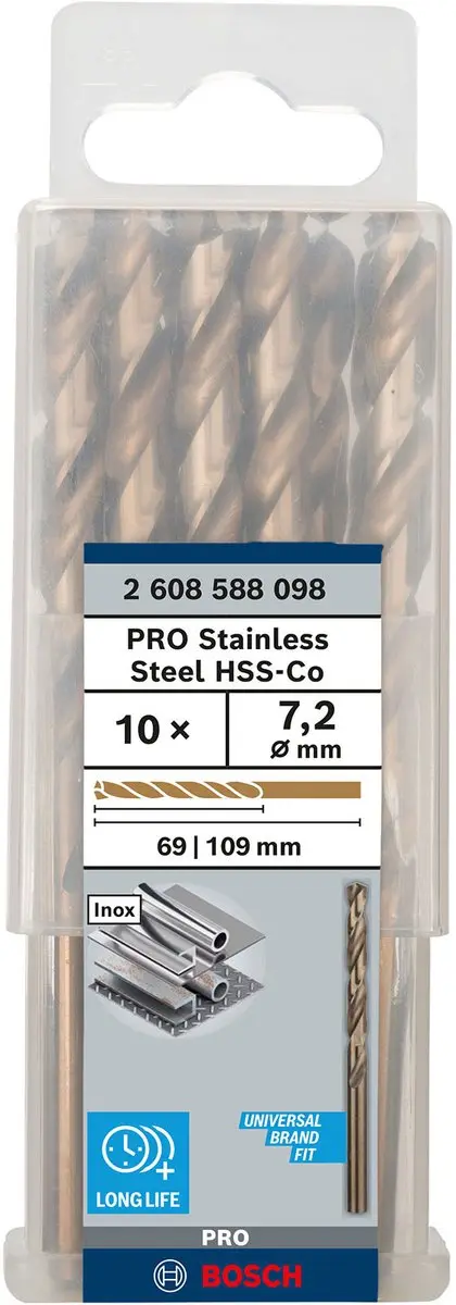 Bosch PRO HSS-Co Spiraalboor 7,2x69x109mm - 2608588098