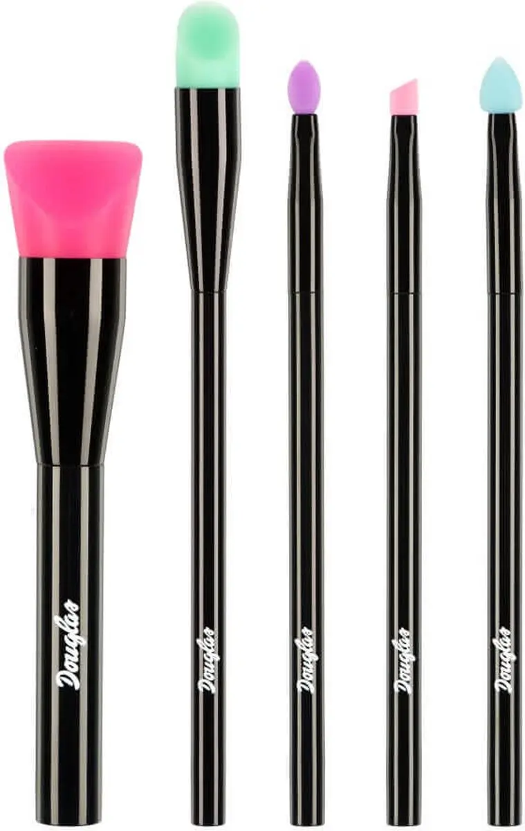 Douglas Siliconen Make-up Borstel Set 5-delig - o.a. Foundation/Concealer