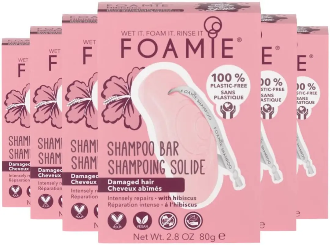 Foamie Shampoo Bar Hibiskiss Beschadigd Haar - 6 Stuks