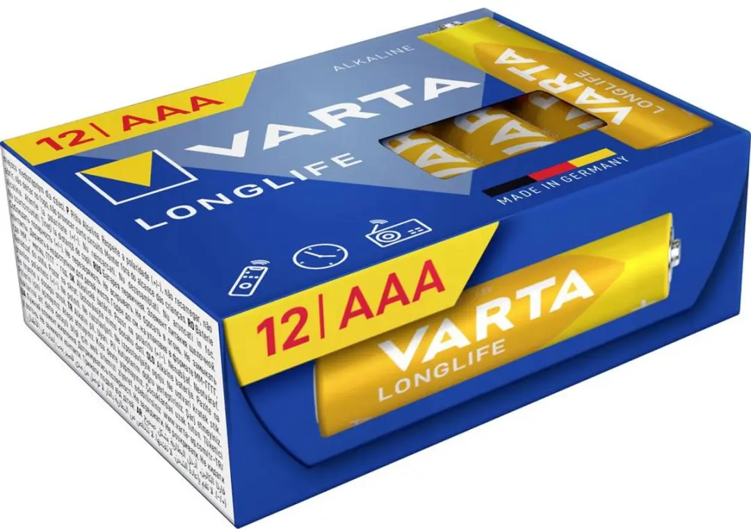 Varta Longlife AAA Batterijen - 12 Stuks