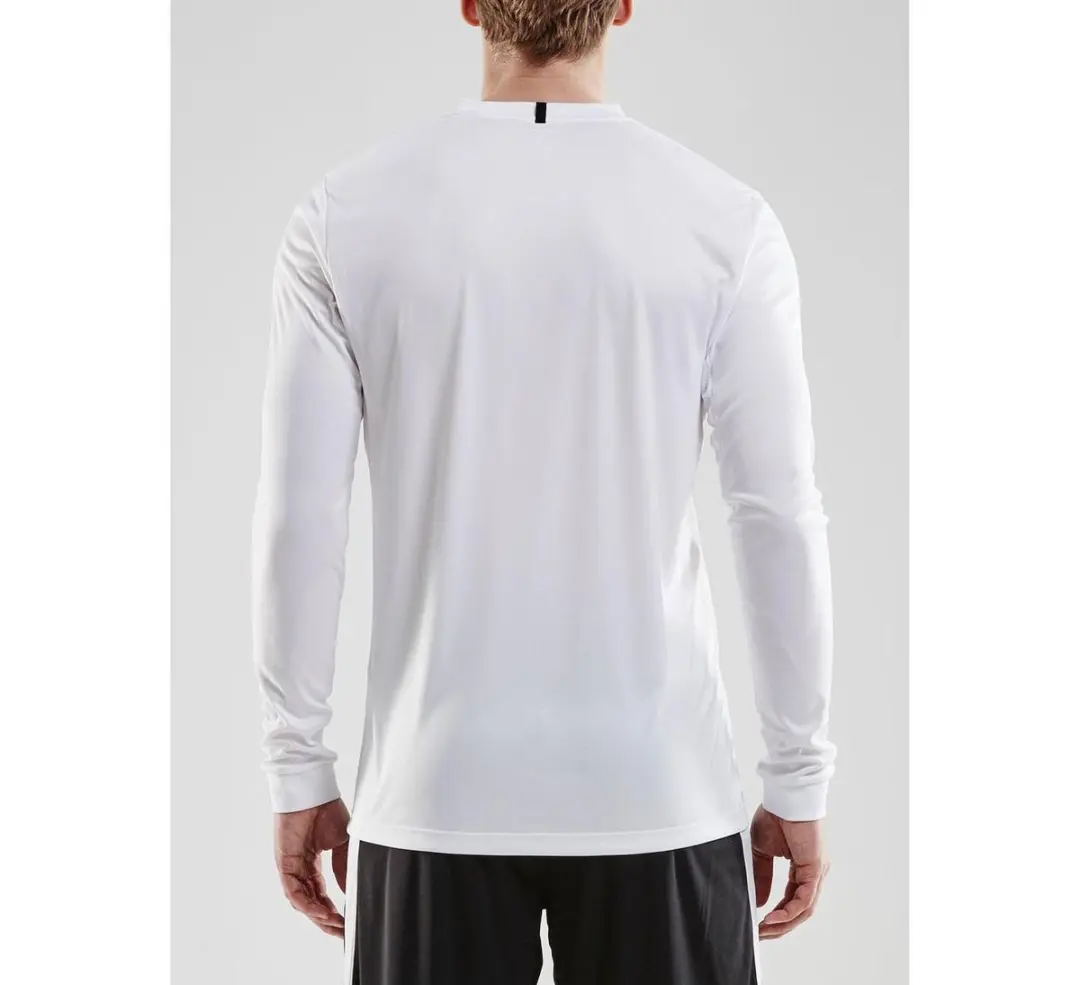 Craft Squad Solid LS Sportshirt Heren - XL - Wit/Zwart