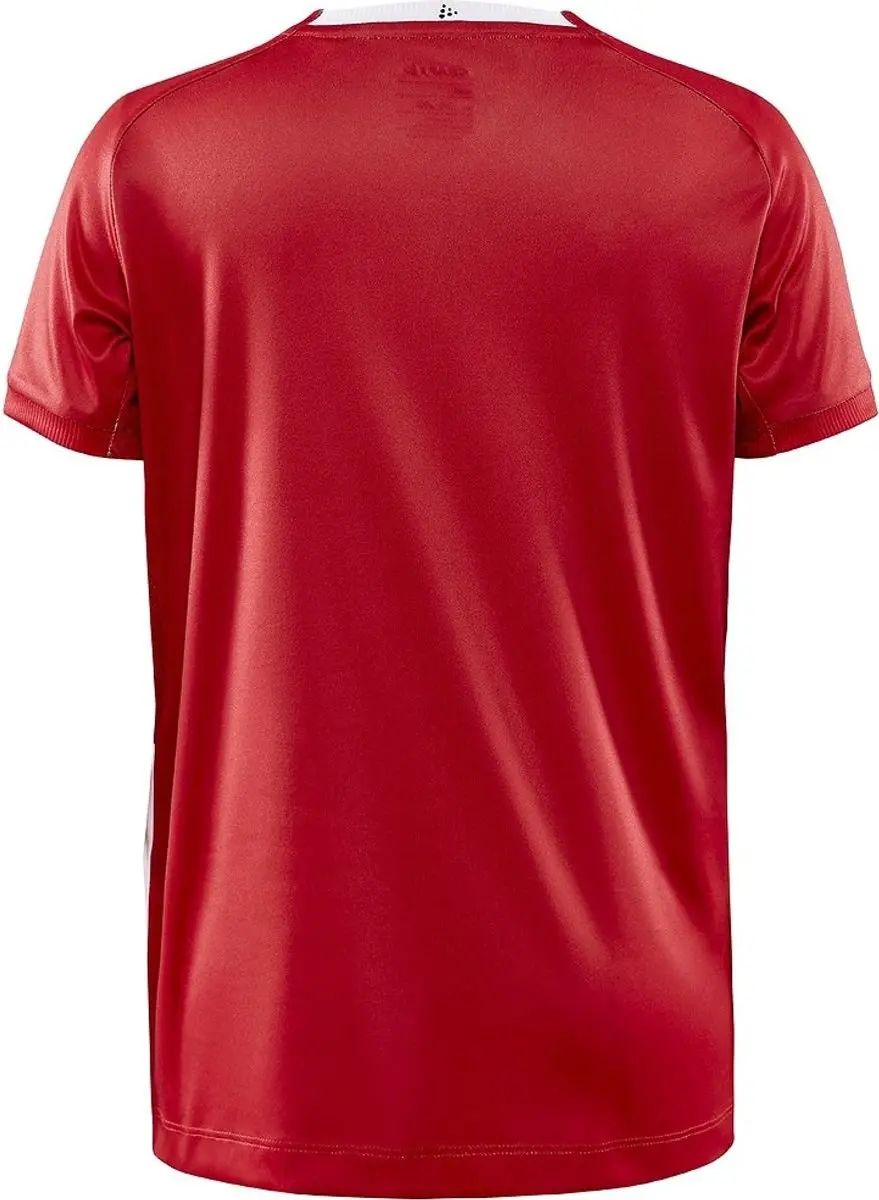 Craft Progress 2.0 Stripe Shirt Korte Mouw Kinderen - Rood/Wit 146/152