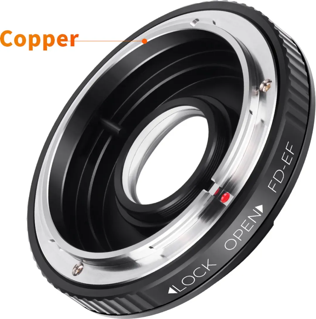 K&F Concept FD-EOS EF Adapter - Canon FD/FL - KF06.082 Zwart