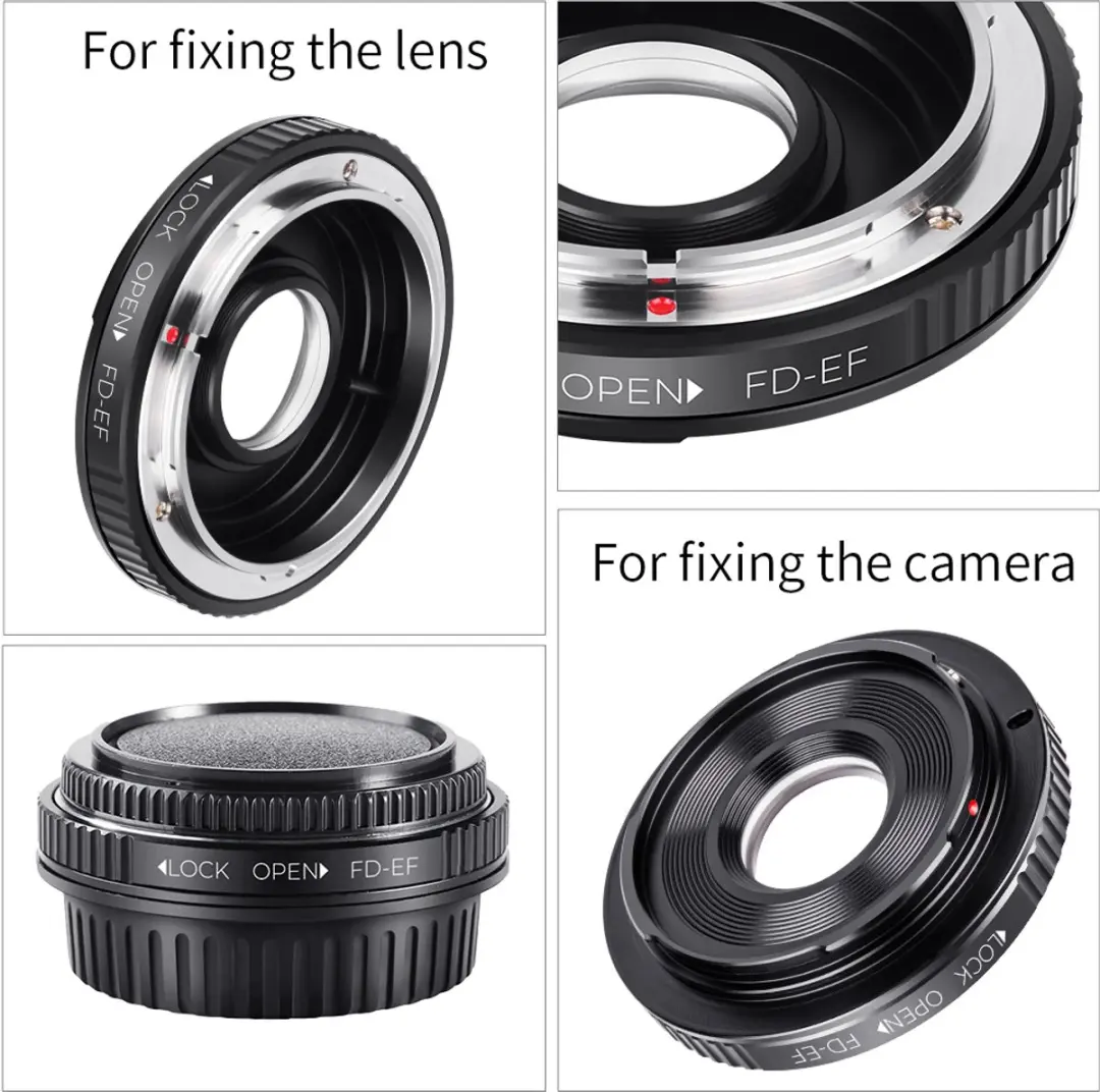K&F Concept FD-EOS EF Adapter - Canon FD/FL - KF06.082 Zwart