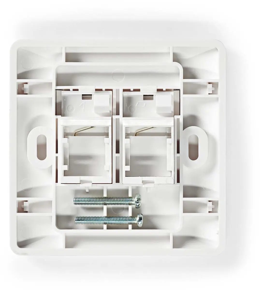 Nedis CCGB89760WT Netwerk Keystone Voorplaat 2 Poorten - Wit