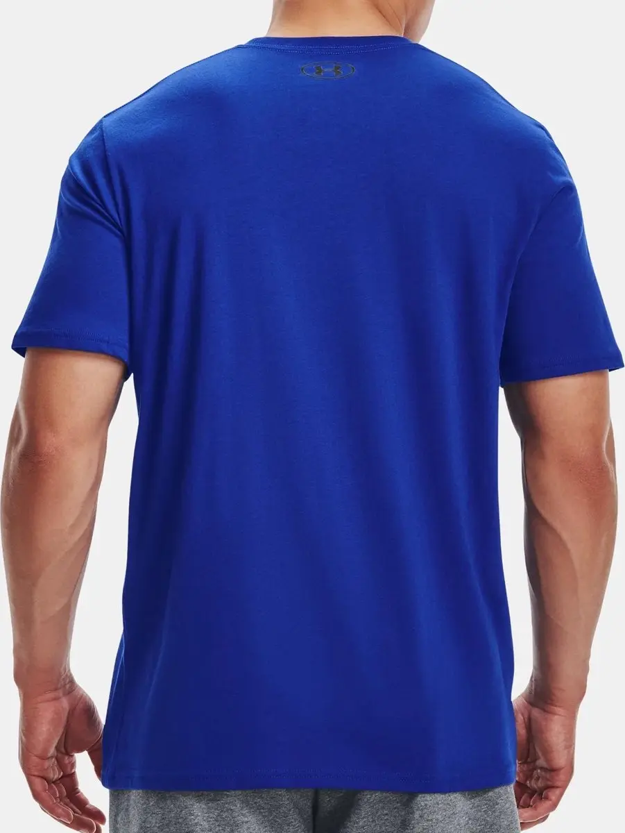 Under Armour UA BOXED Sportstyle SS Heren Sportshirt - S - Blauw - afbeelding 6 van 6