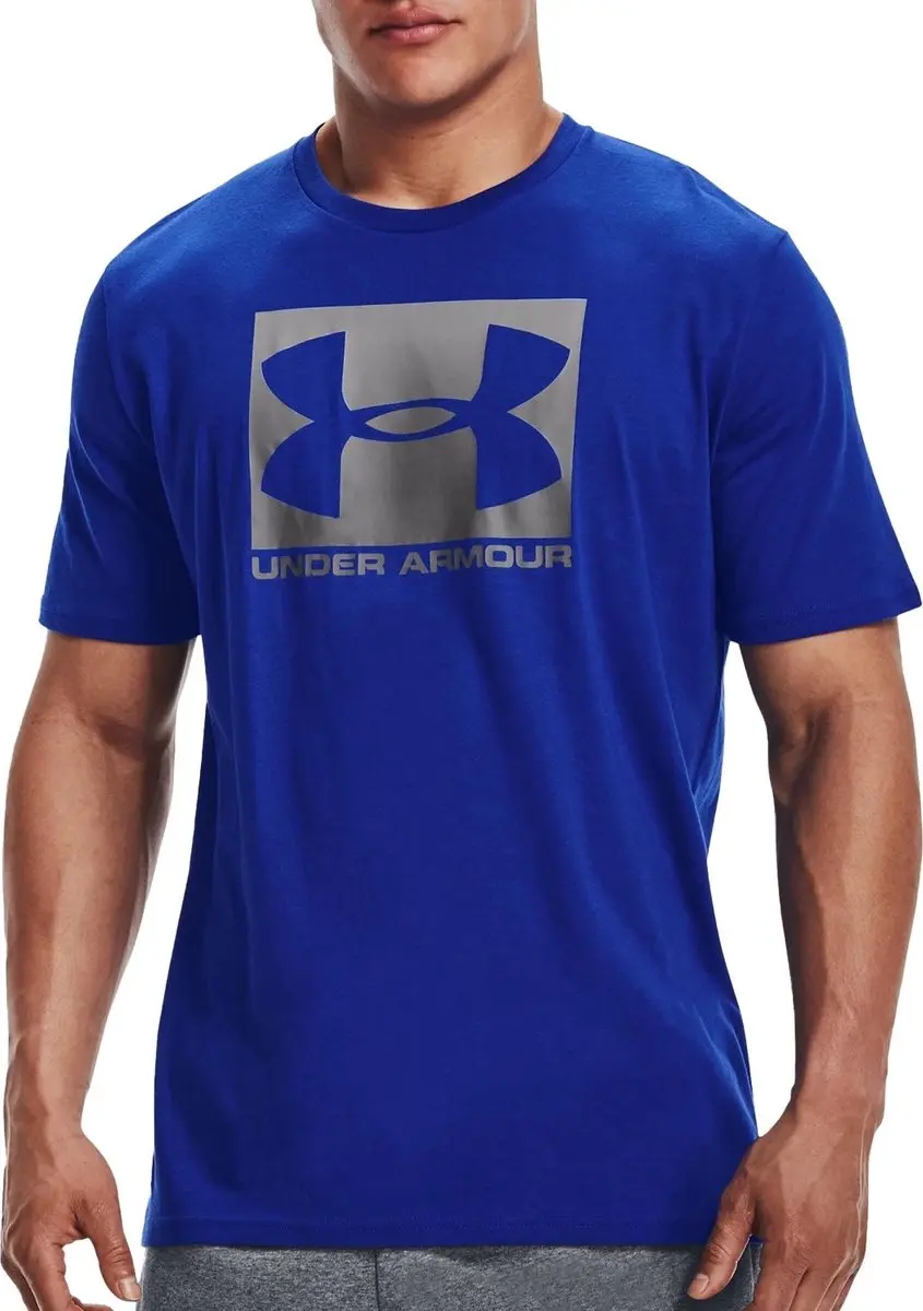 Under Armour UA BOXED Sportstyle SS Heren Sportshirt - S - Blauw