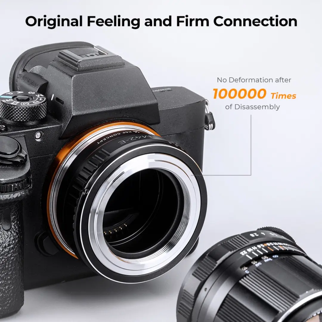 K&F Concept M42 Sony NEX Adapter - KF06.067 Zwart - afbeelding 6 van 6