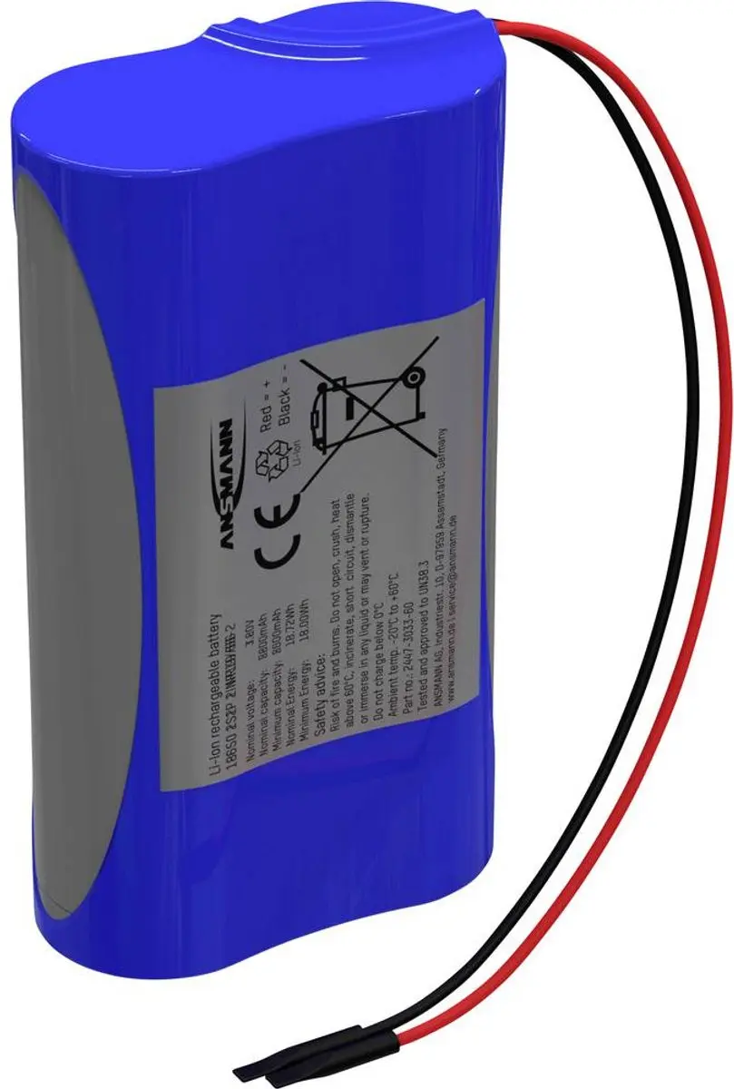 Ansmann 2S1P Li-ion Accupack 7.2V 2600mAh