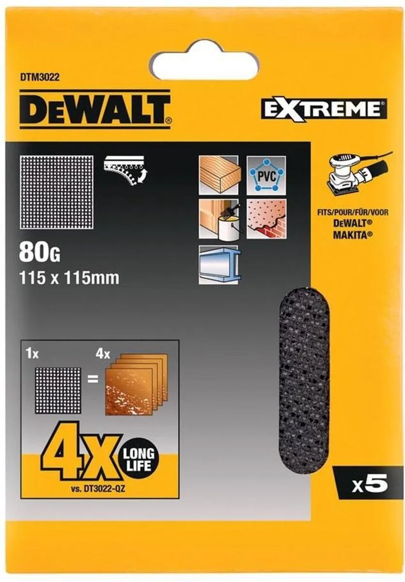 DeWalt DTM3022 Mesh Schuurgaas 115x115mm