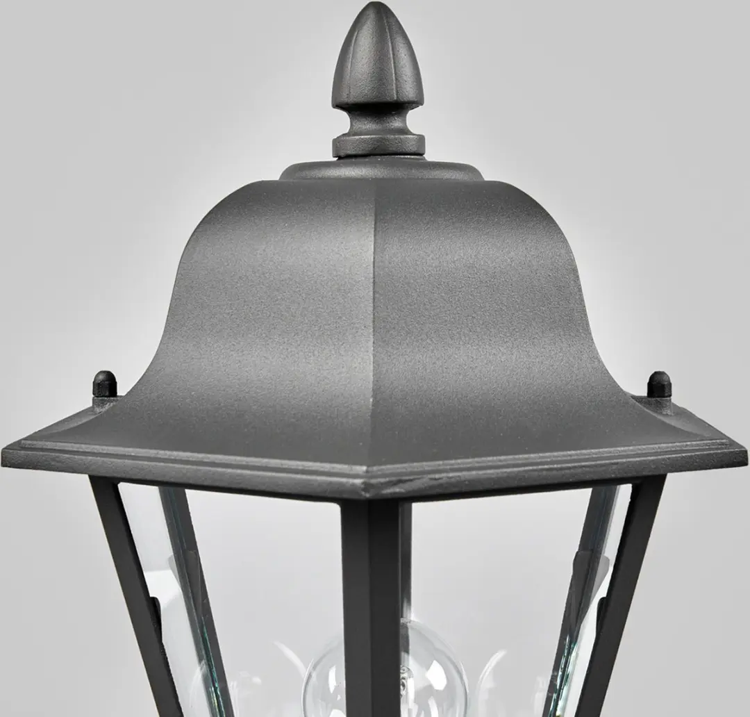 Lindby Sokkellamp Aluminium Glas 60W - Antraciet Heldere Glas