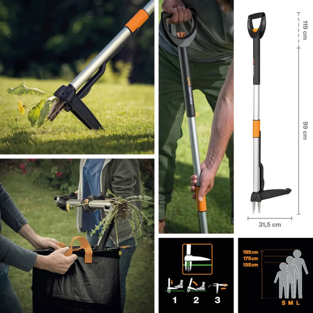Fiskars Telescopische Onkruidtrekker 99-119cm - afbeelding 5 van 6