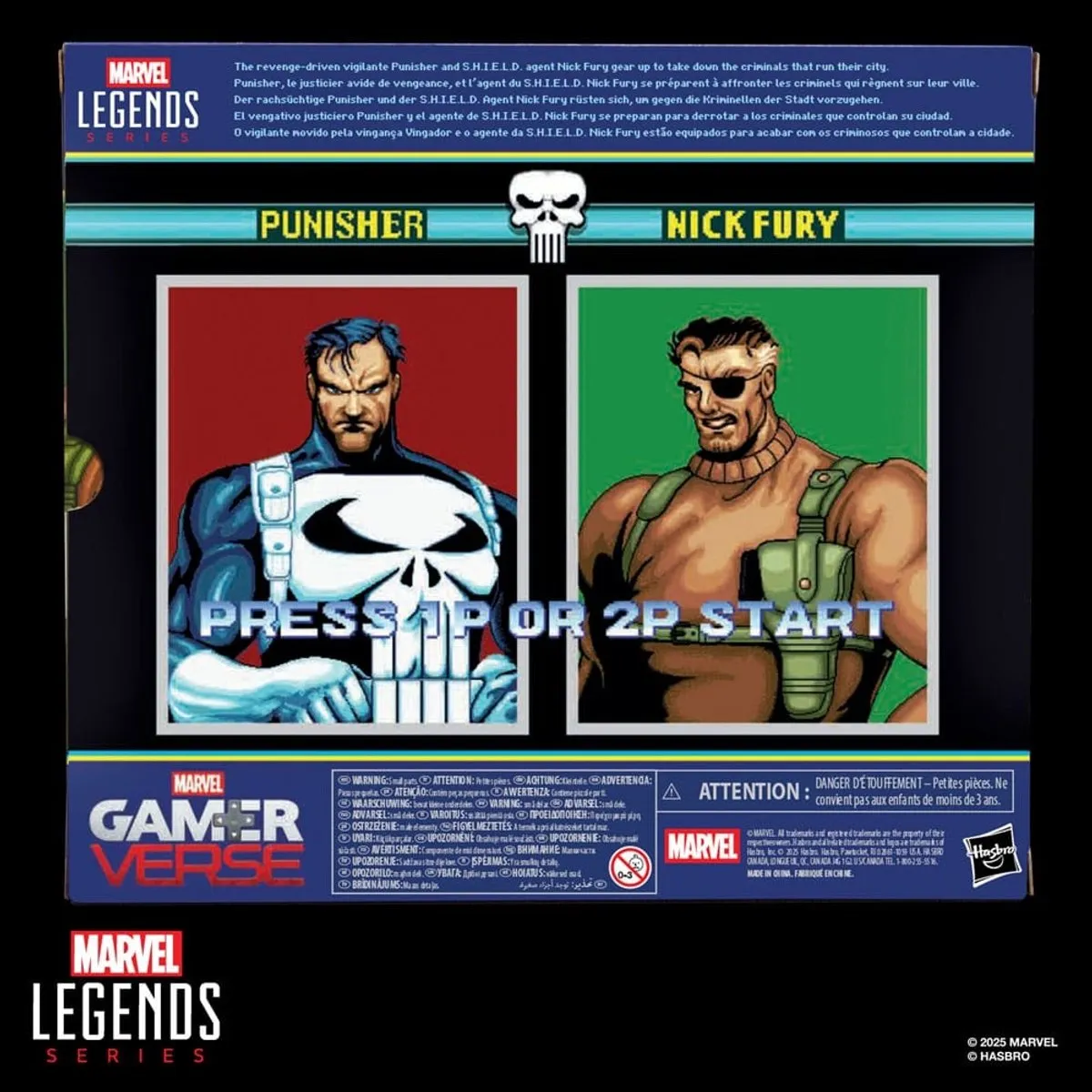 Hasbro Marvel Legends Gamerverse Punisher & Nick Fury 2-Pack - 15cm - Blauw/ Groen