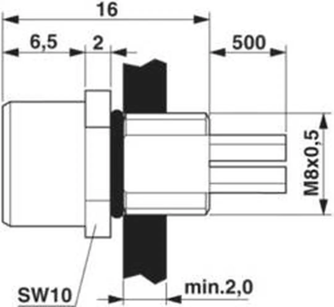 Phoenix Contact 1500363 SACC-E-M M8 Sensor/Actuator Connector