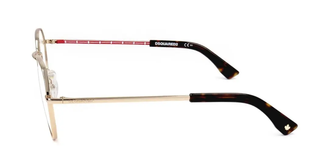 Dsquared2 D2 0019 Brilmontuur - Gold Havana - afbeelding 2 van 3