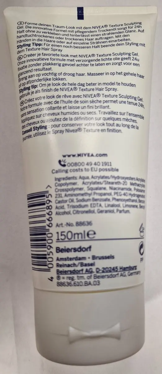 NIVEA Hair Styling Sculpting Gel 150ml
