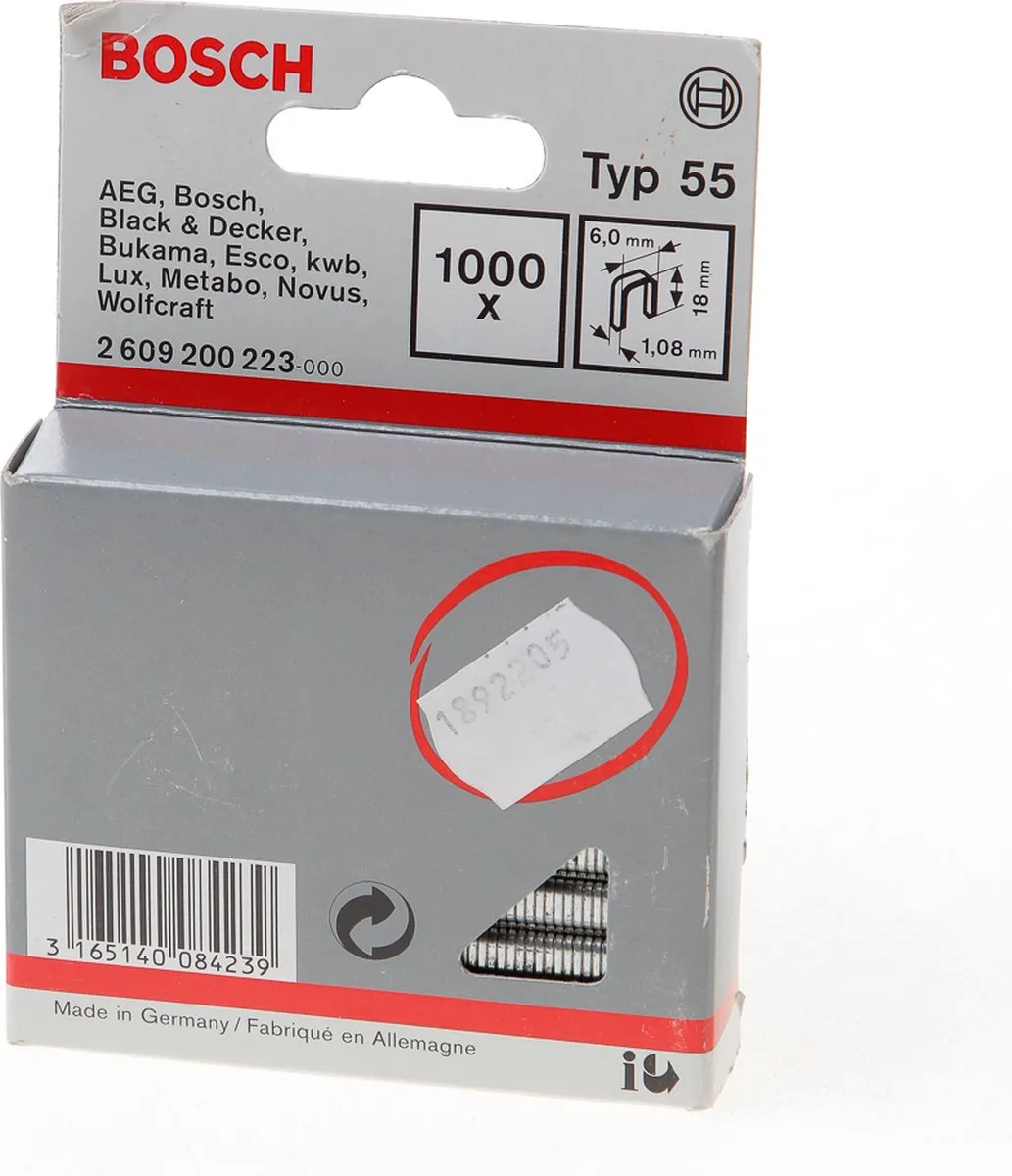 Bosch Niet 55 6x1,08x18mm - 1000 Stuks