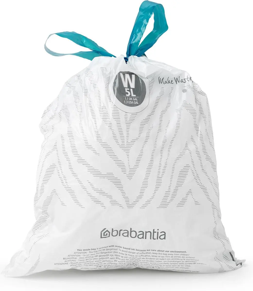 Brabantia PerfectFit Vuilniszakken 5L Code W - 200 Stuks - afbeelding 2 van 6