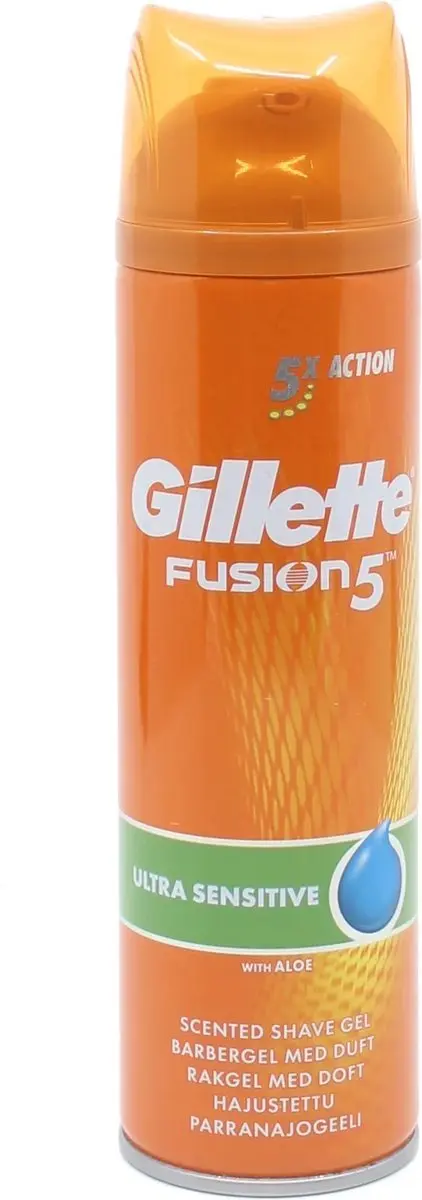 Gillette Fusion5 Ultra Sensitive Scheergel 200ml - 6 Stuks - afbeelding 2 van 6
