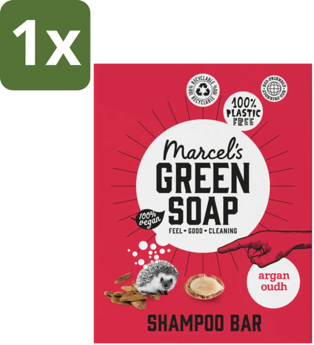 Marcel's Green Soap Shampoobar Argan & Oudh 300g