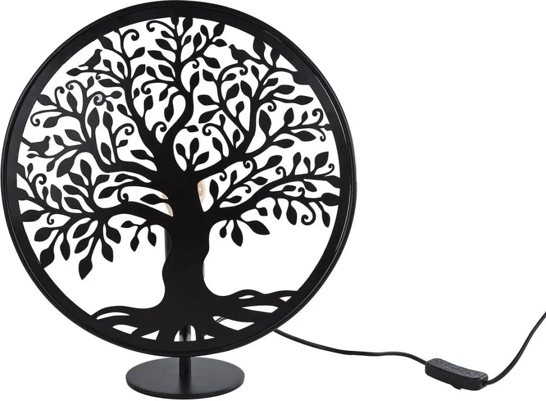 Van Manen Tafellamp Levensboom - Zwart 34x13x37cm