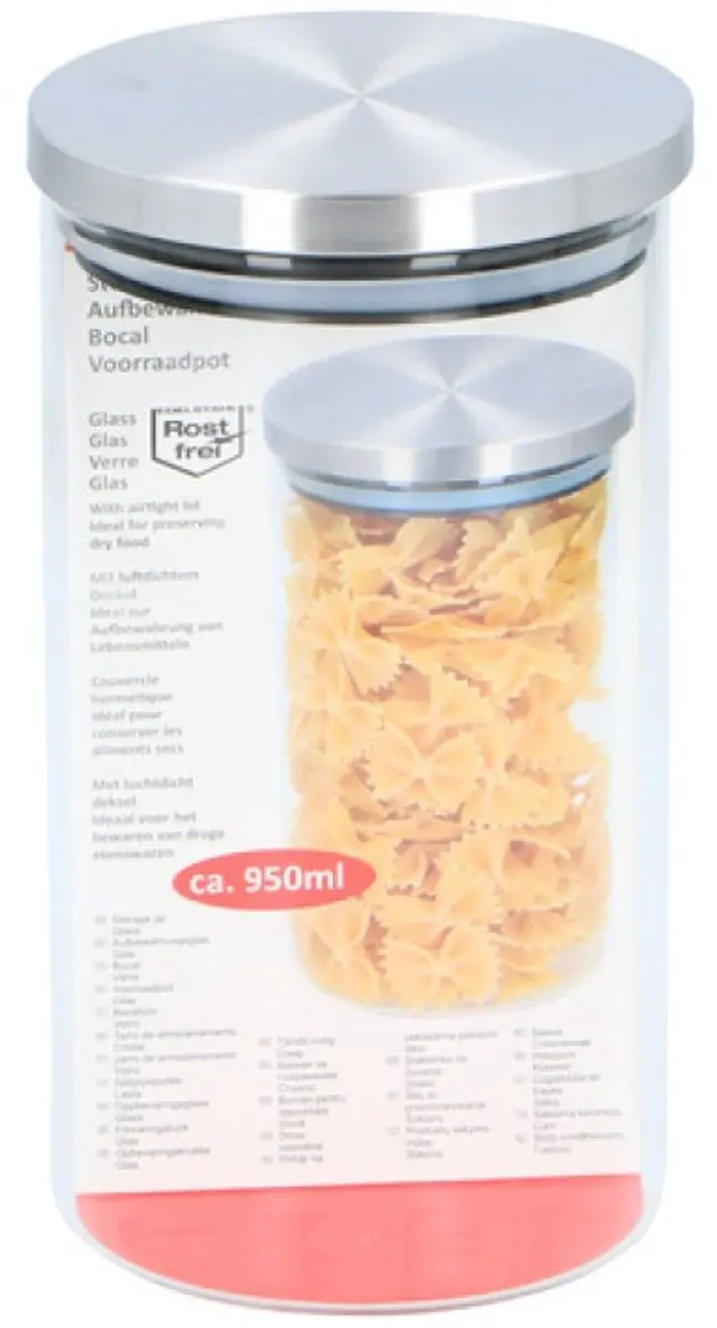 Alpina Glazen Voorraadpot 950ml - Transparant