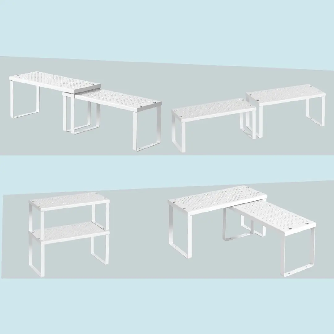 Songmics Kruidenrek Set 2 Stuks - Wit