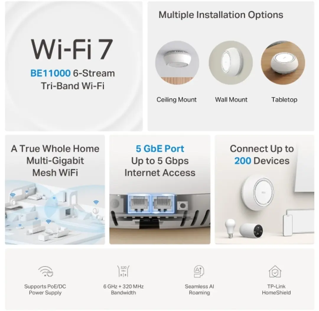 TP-Link Deco BE65-PoE Mesh Wifi 7 - 3 Stuks