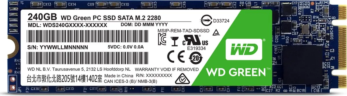 Western Digital Green WDS240G1G0B Externe SSD M.2 - 240GB - afbeelding 6 van 6