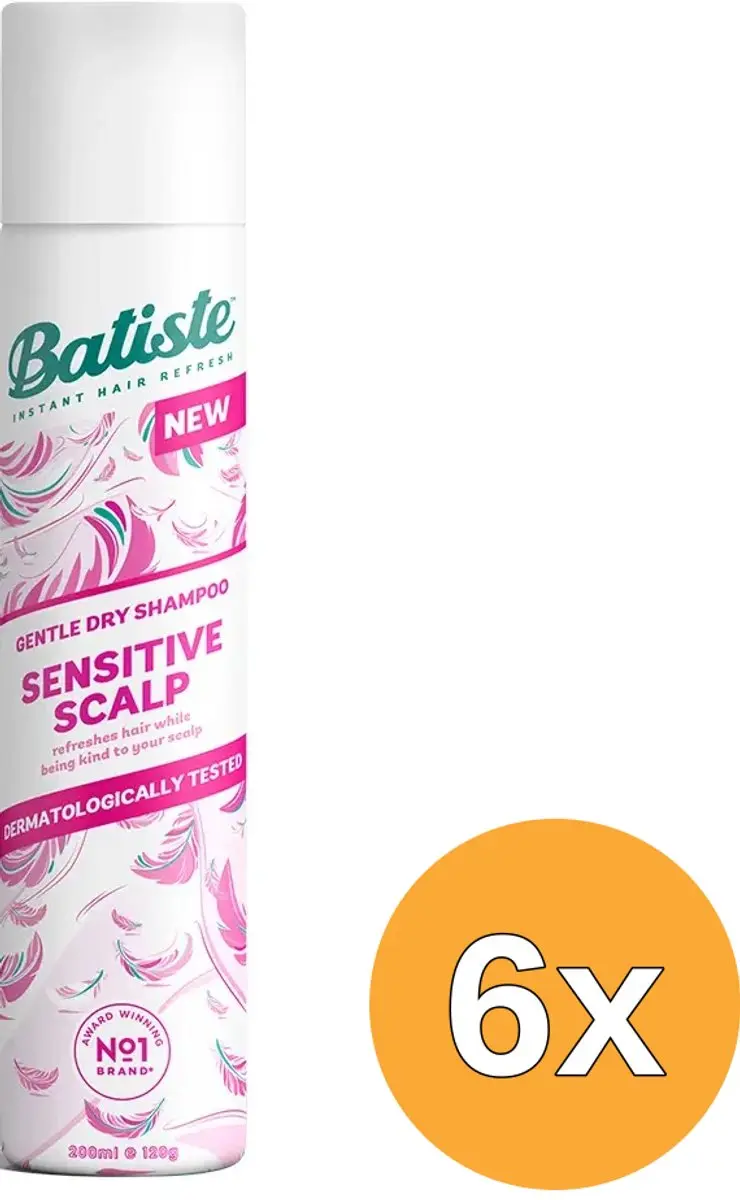Batiste Droogshampoo Sensitive Scalp 200ml - 6 Stuks
