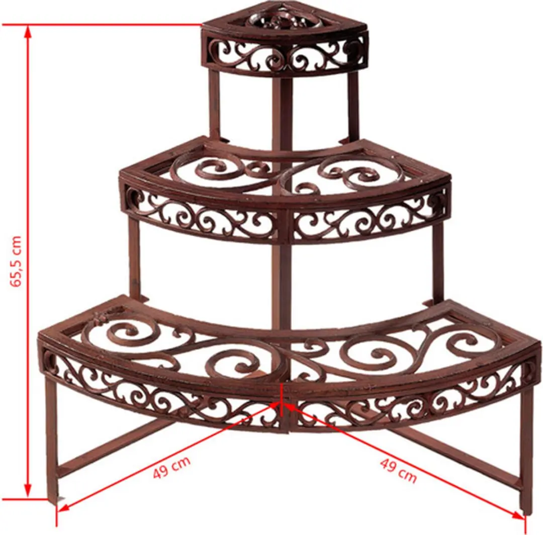 Esschert Design Kwartronde Etagère 49cm
