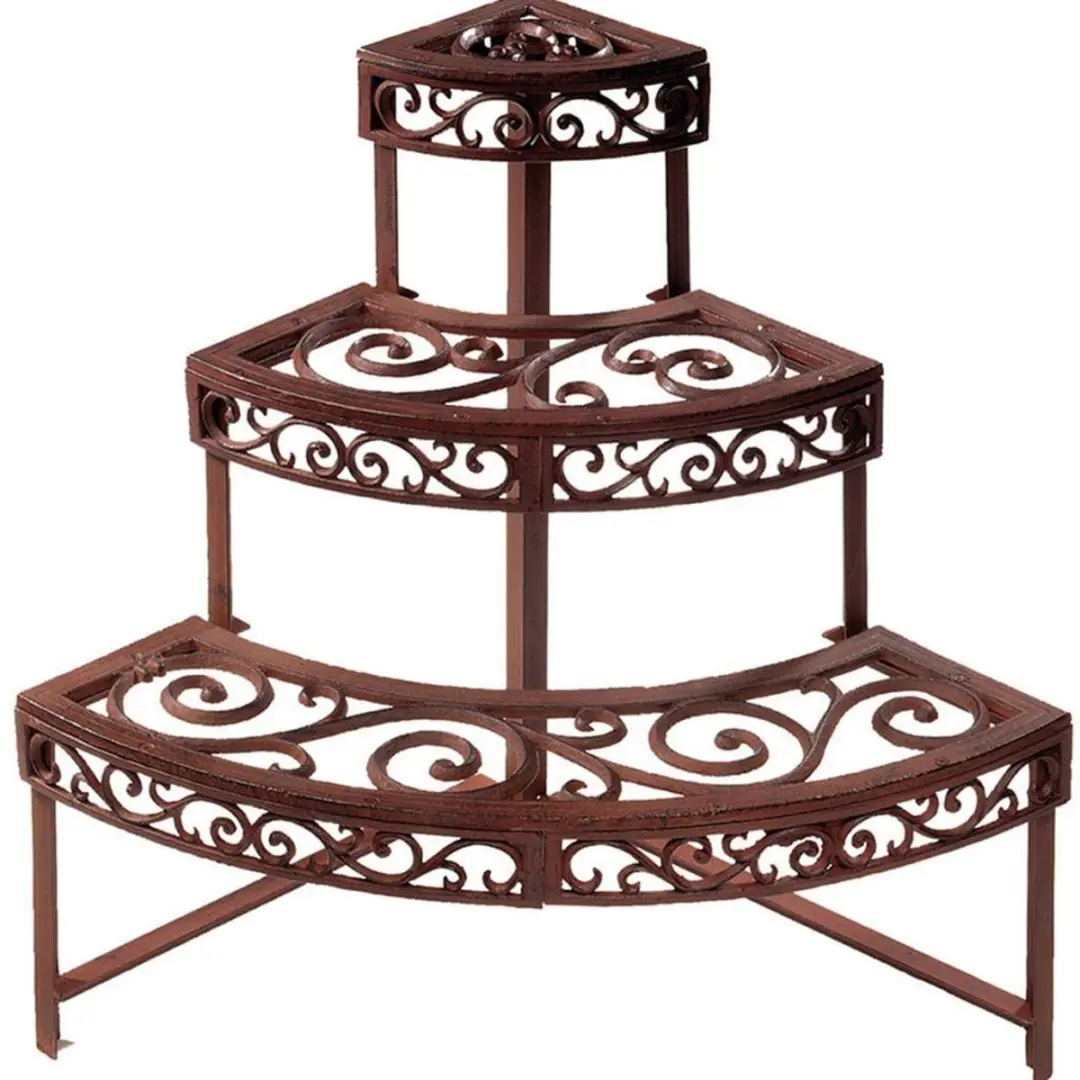 Esschert Design Kwartronde Etagère 49cm - Gietijzer Bruin - afbeelding 2 van 2