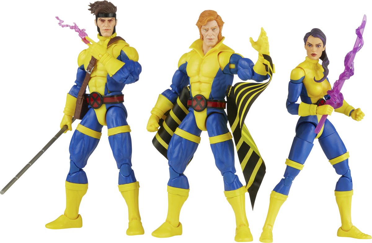 X-Men 60th Anniversary Marvel Legends Action Figure 3-Pack Gambit, Marvel's Banshee, Psylocke 15 cm
