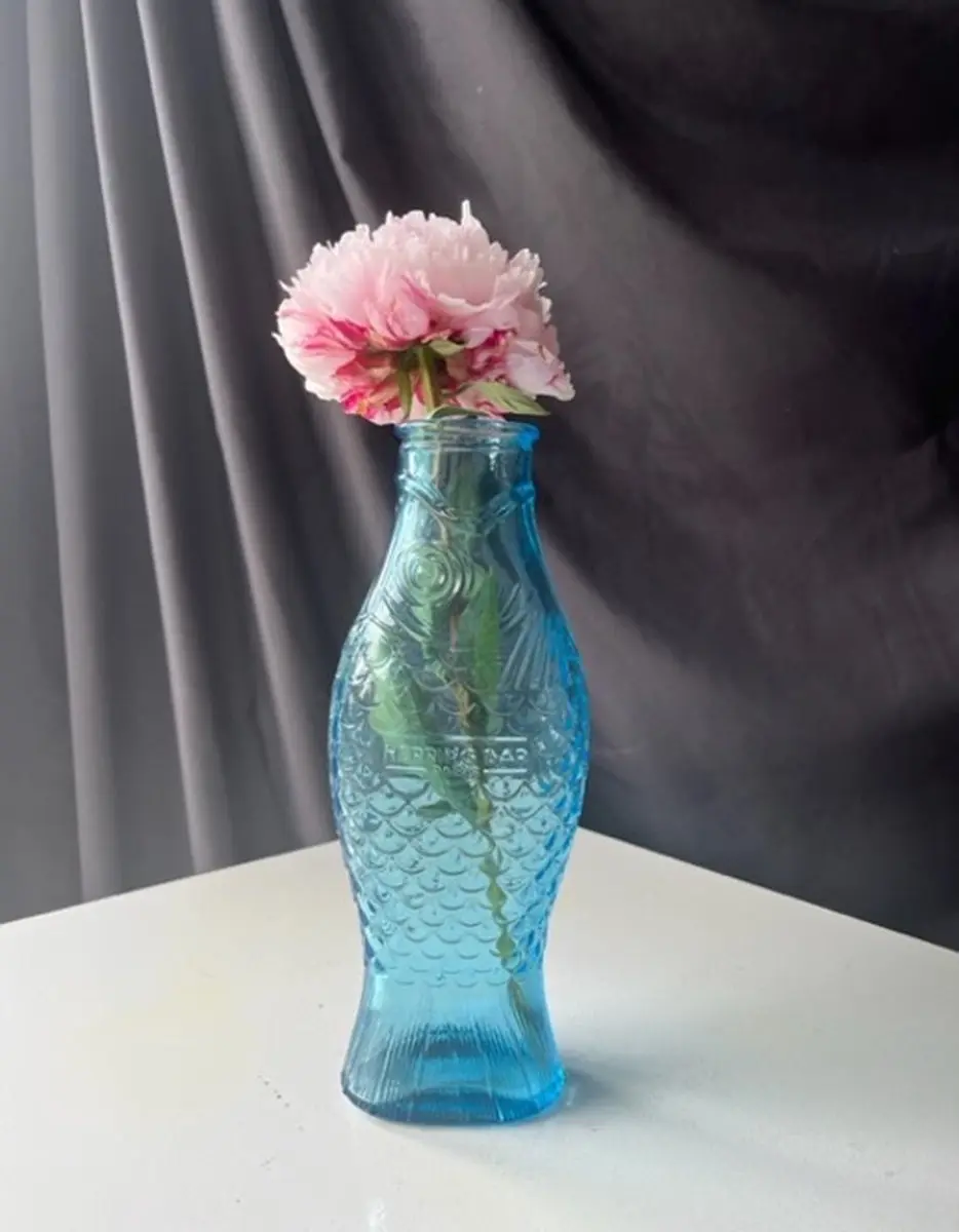 Serax Visvorm Fles 1L - Transparant Blauw