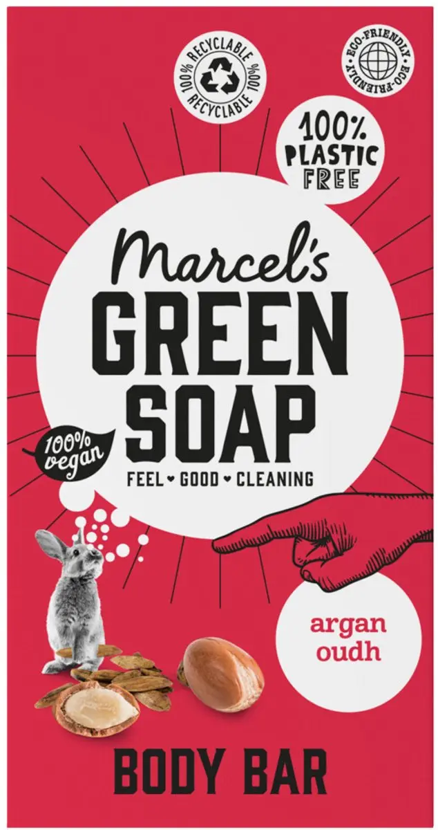 Marcel's Green Soap Body Bar Argan & Oudh 150g