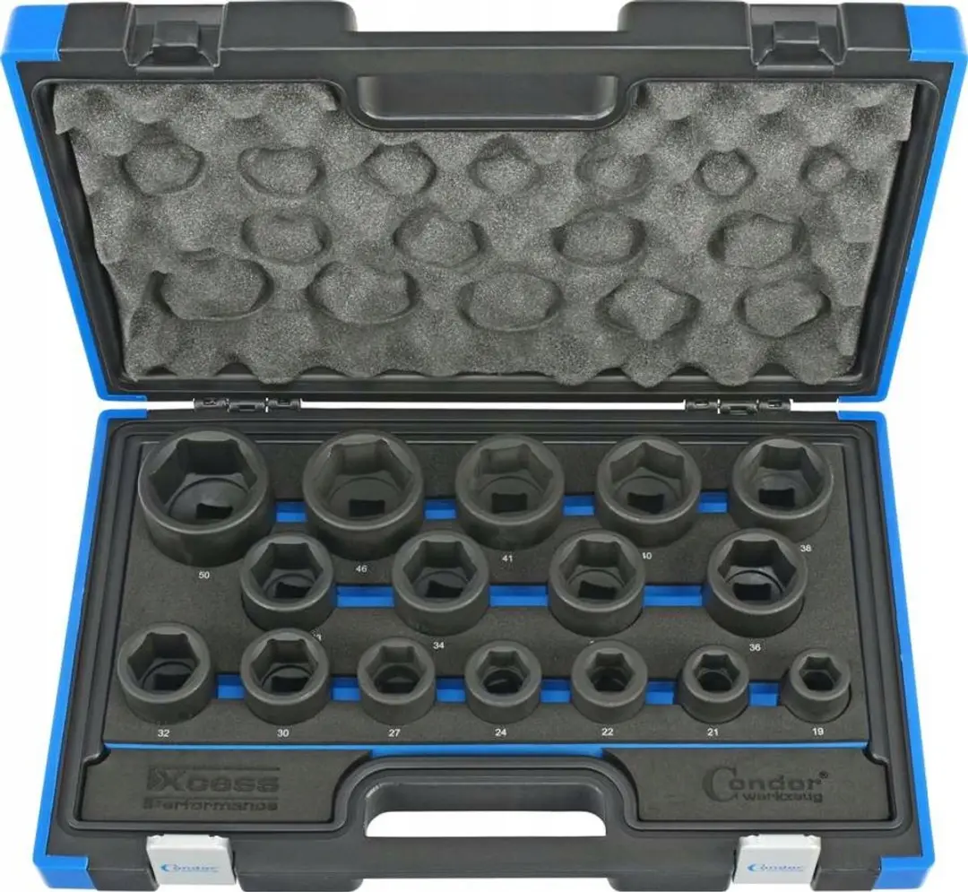 Condor Slagdoppenset 3/4" 19-50 mm 16 Stuks Zeskant