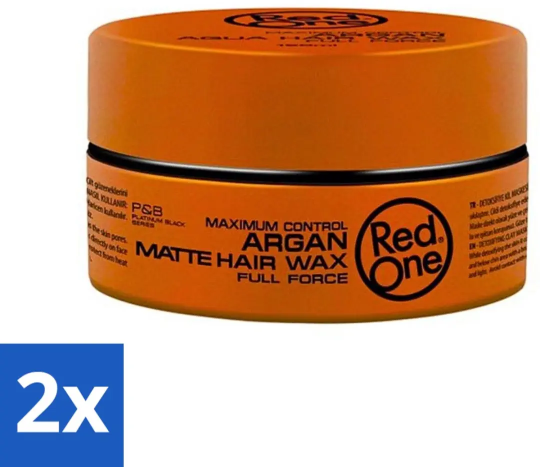 Red One Argan Matte Haarwax 300ml (2x150ml)